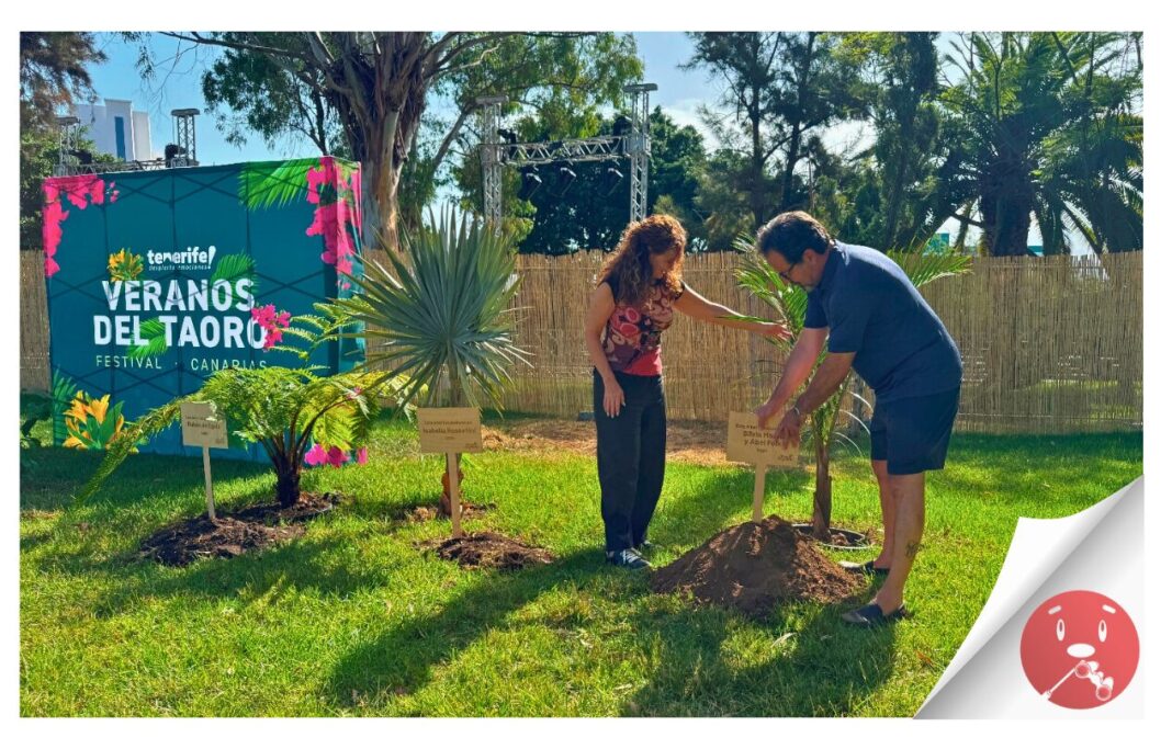 Los actores Silvia Marsó y Abel Folk dejan su huella verde en el Parque Taoro