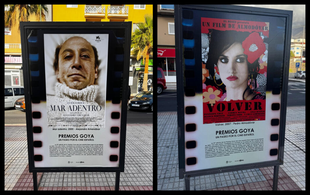 Candelaria rinde homenaje al cine español con una exposición callejera sobre los Premios Goya