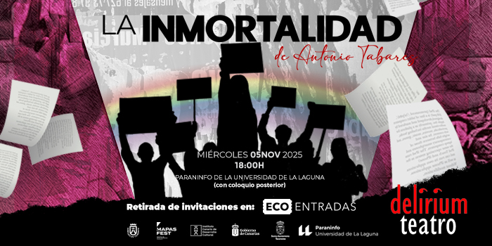 El Paraninfo de la ULL acoge ‘La Inmortalidad’, la mirada de Delirium Teatro sobre la transición